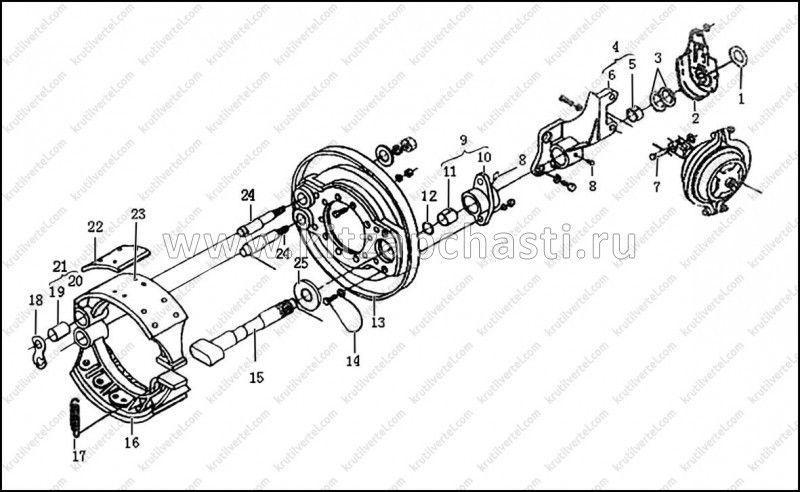 Щит тормозной задний левый Baw Fenix 1065 Евро 3 3502Q12-011